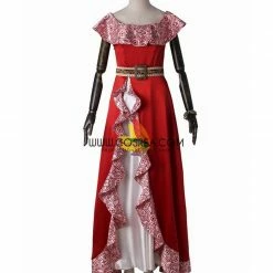 Cosrea Disney Inspired Elena Satin Brocade Cosplay Costume