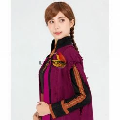 Cosrea Frozen 2 Anna Suede Fabric Cosplay Costume Disney Inspired