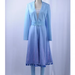 Cosrea Frozen 2 Elsa Light Blue With Tassel Cosplay Costume Disney Inspired