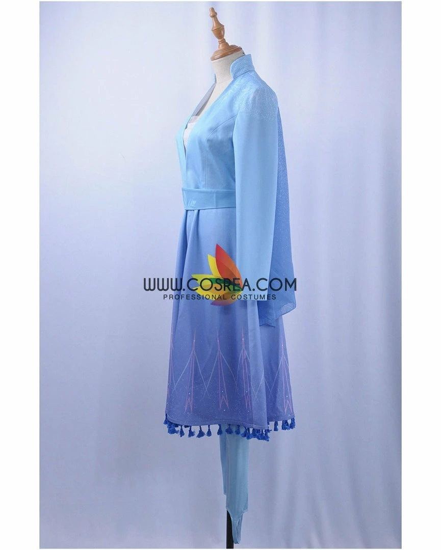 Cosrea Frozen 2 Elsa Light Blue With Tassel Cosplay Costume Disney Inspired 5 Cosrea Frozen 2 Elsa Light Blue With Tassel Cosplay Costume Disney Inspired