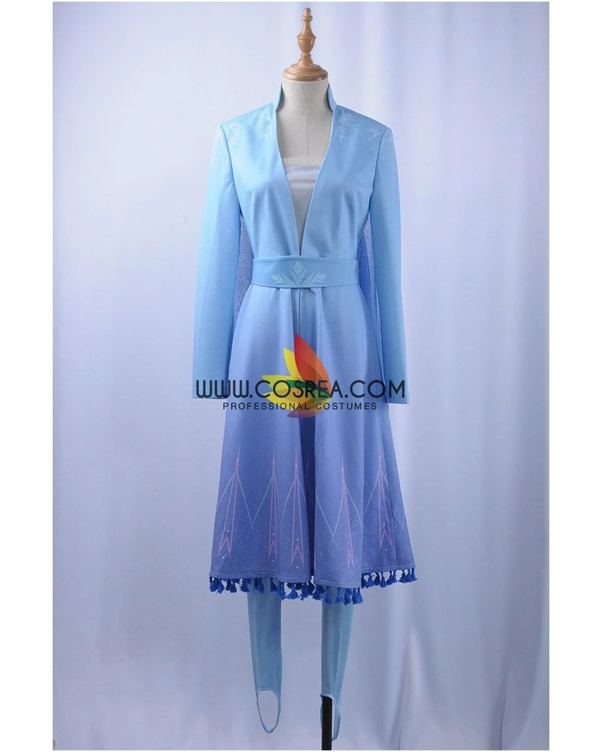Cosrea Frozen 2 Elsa Light Blue With Tassel Cosplay Costume Disney Inspired 4 Cosrea Frozen 2 Elsa Light Blue With Tassel Cosplay Costume Disney Inspired