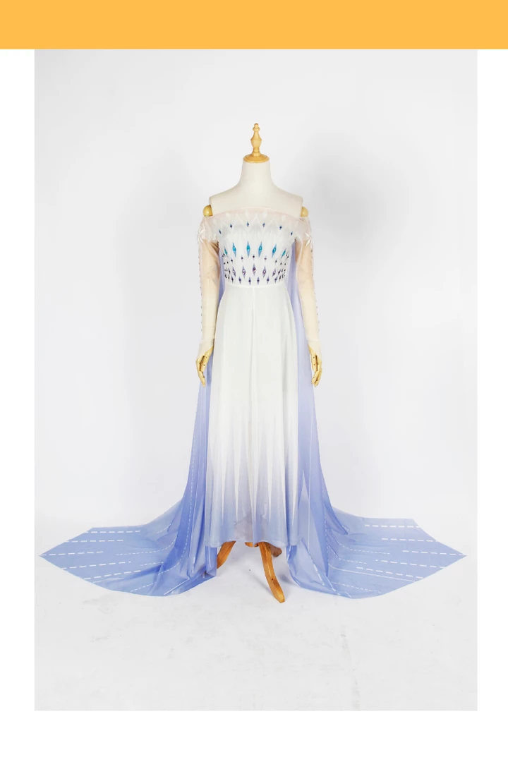 Cosrea Disney Inspired Frozen 2 Elsa Show Yourself Gradient Chiffon Cosplay Costume 3 Cosrea Disney Inspired Frozen 2 Elsa Show Yourself Gradient Chiffon Cosplay Costume