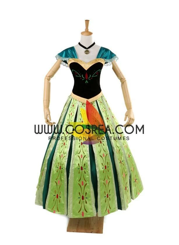 Cosrea Frozen Anna Coronation Classic Cosplay Costume Disney Inspired 5 Cosrea Frozen Anna Coronation Classic Cosplay Costume Disney Inspired