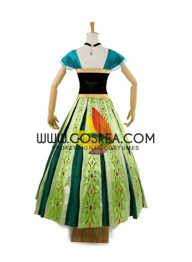 Cosrea Frozen Anna Coronation Classic Cosplay Costume Disney Inspired 6 Cosrea Frozen Anna Coronation Classic Cosplay Costume Disney Inspired