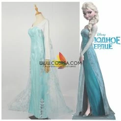 Cosrea Frozen Elsa Light Cyan Cosplay Costume 20 Cosrea Frozen Elsa Light Cyan Cosplay Costume