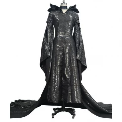Cosrea Maleficent Textured Fabric Cosplay Costume