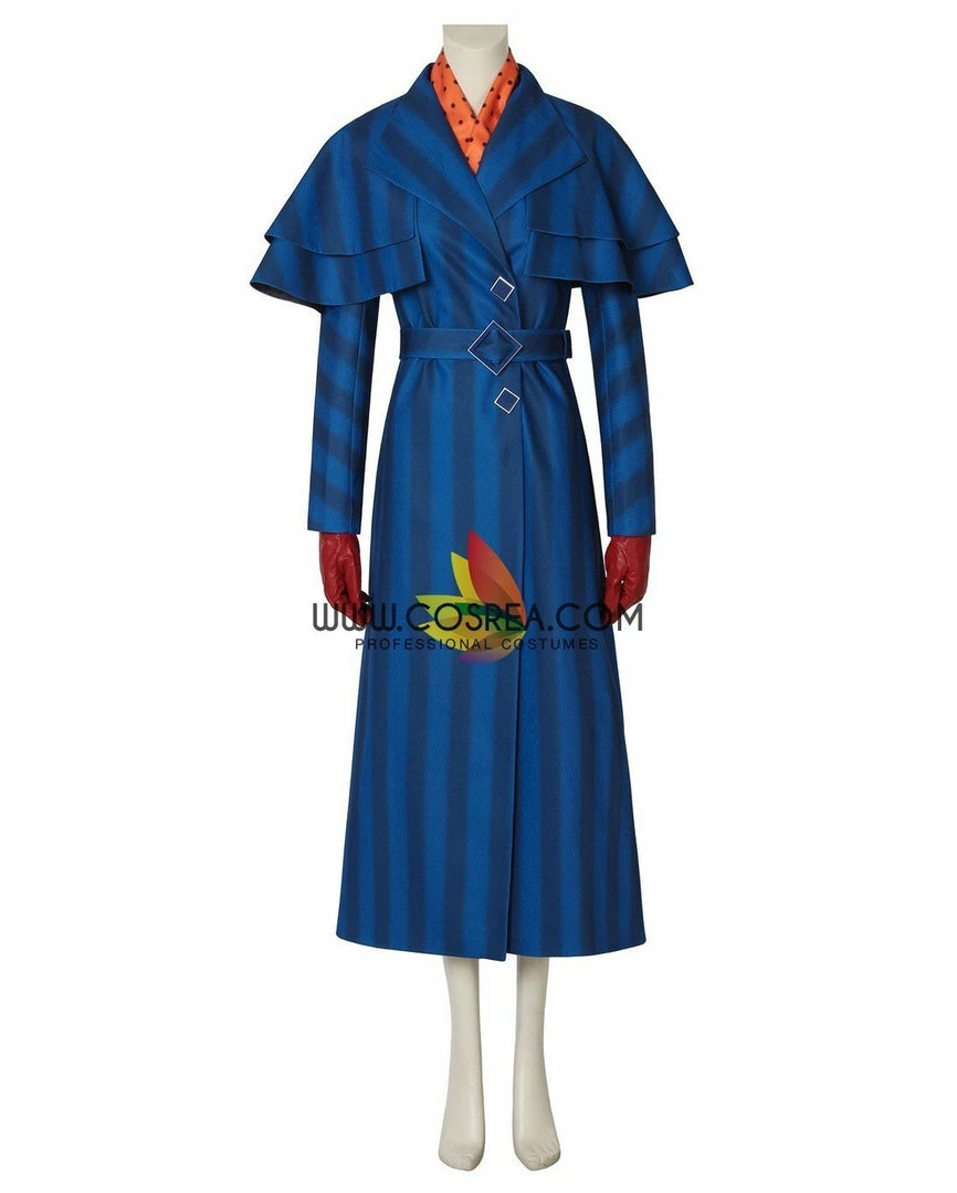 Cosrea Mary Poppins Returns Navy Blue Uniformed Cosplay Costume 4 Cosrea Mary Poppins Returns Navy Blue Uniformed Cosplay Costume