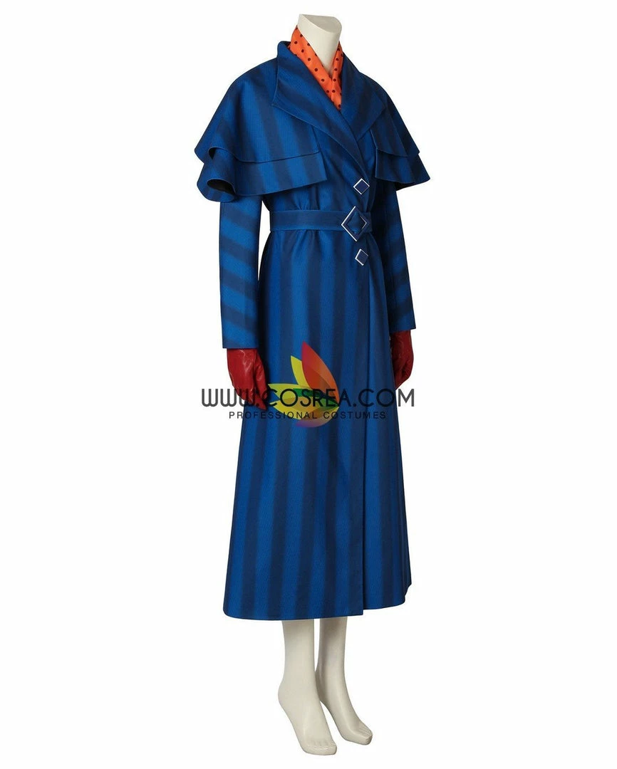 Cosrea Mary Poppins Returns Navy Blue Uniformed Cosplay Costume 6 Cosrea Mary Poppins Returns Navy Blue Uniformed Cosplay Costume