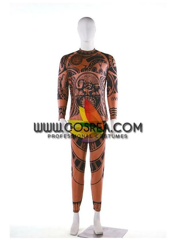 Cosrea Moana Chief Tui Printed Cosplay Costume 4 Cosrea Moana Chief Tui Printed Cosplay Costume