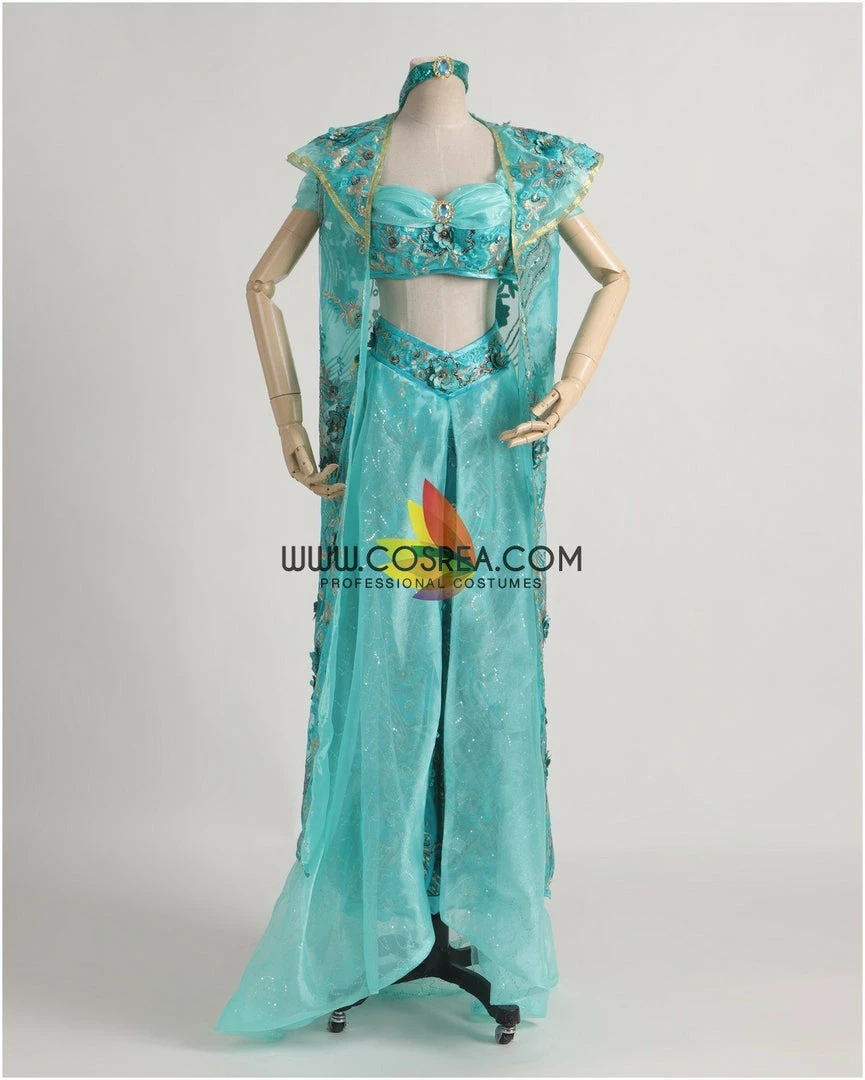 Cosrea Princess Jasmine Embroidered Costume With Matching Cape Disney Inspired 4 Cosrea Princess Jasmine Embroidered Costume With Matching Cape Disney Inspired