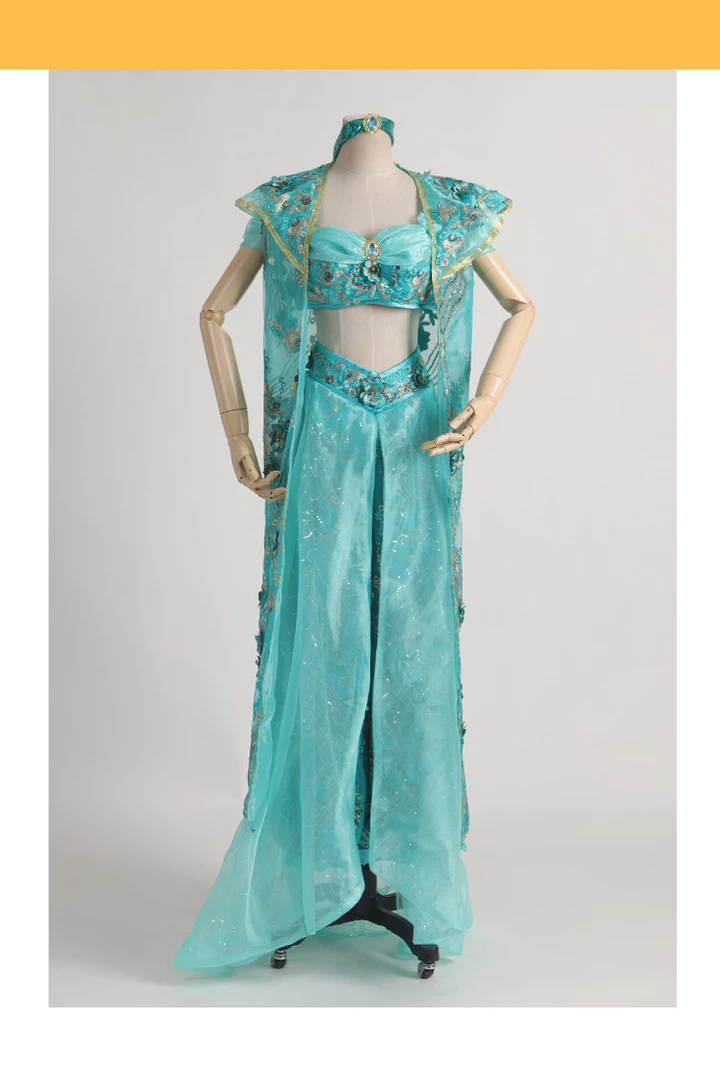 Cosrea Princess Jasmine Embroidered Costume With Matching Cape Disney Inspired 3 Cosrea Princess Jasmine Embroidered Costume With Matching Cape Disney Inspired