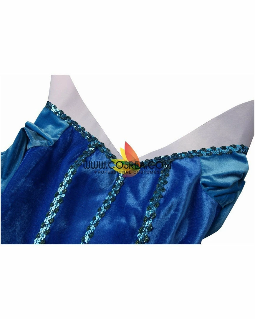 Cosrea Disney Inspired Sleeping Beauty Aurora In Blue With Velvet Sleeves Cosplay Costume 8 Cosrea Disney Inspired Sleeping Beauty Aurora In Blue With Velvet Sleeves Cosplay Costume