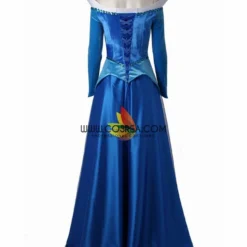 Cosrea Disney Inspired Sleeping Beauty Aurora In Blue With Velvet Sleeves Cosplay Costume 16 Cosrea Disney Inspired Sleeping Beauty Aurora In Blue With Velvet Sleeves Cosplay Costume
