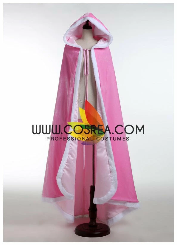 Cosrea Sleeping Beauty Aurora Light Pink Velvet Cape Disney Inspired 4 Cosrea Sleeping Beauty Aurora Light Pink Velvet Cape Disney Inspired