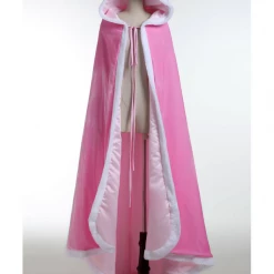 Cosrea Sleeping Beauty Aurora Light Pink Velvet Cape Disney Inspired
