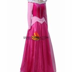 Cosrea Disney Inspired Sleeping Beauty Aurora With Velvet Sleeves Cosplay Costume