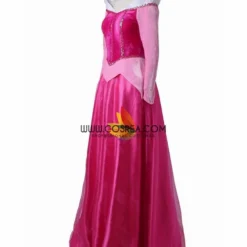 Cosrea Disney Inspired Sleeping Beauty Aurora With Velvet Sleeves Cosplay Costume