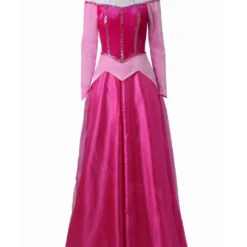 Cosrea Disney Inspired Sleeping Beauty Aurora With Velvet Sleeves Cosplay Costume