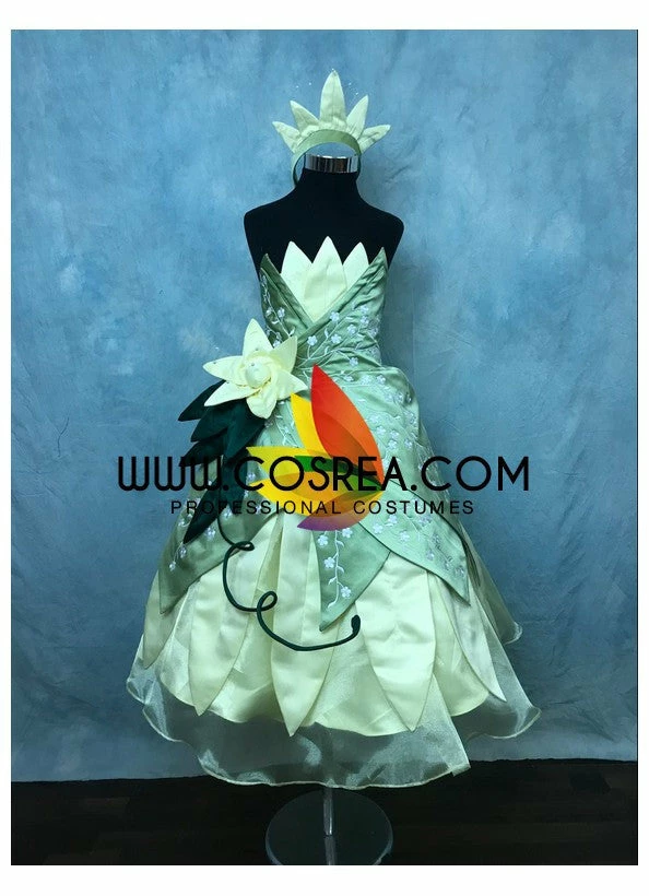 Cosrea Disney Inspired Girls Size Princess And The Frog Tiana Cosplay Costume 4 Cosrea Disney Inspired Girls Size Princess And The Frog Tiana Cosplay Costume