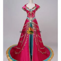 Cosrea Princess Jasmine Formal Magenta Live Action Movie Cosplay Costume Disney Inspired