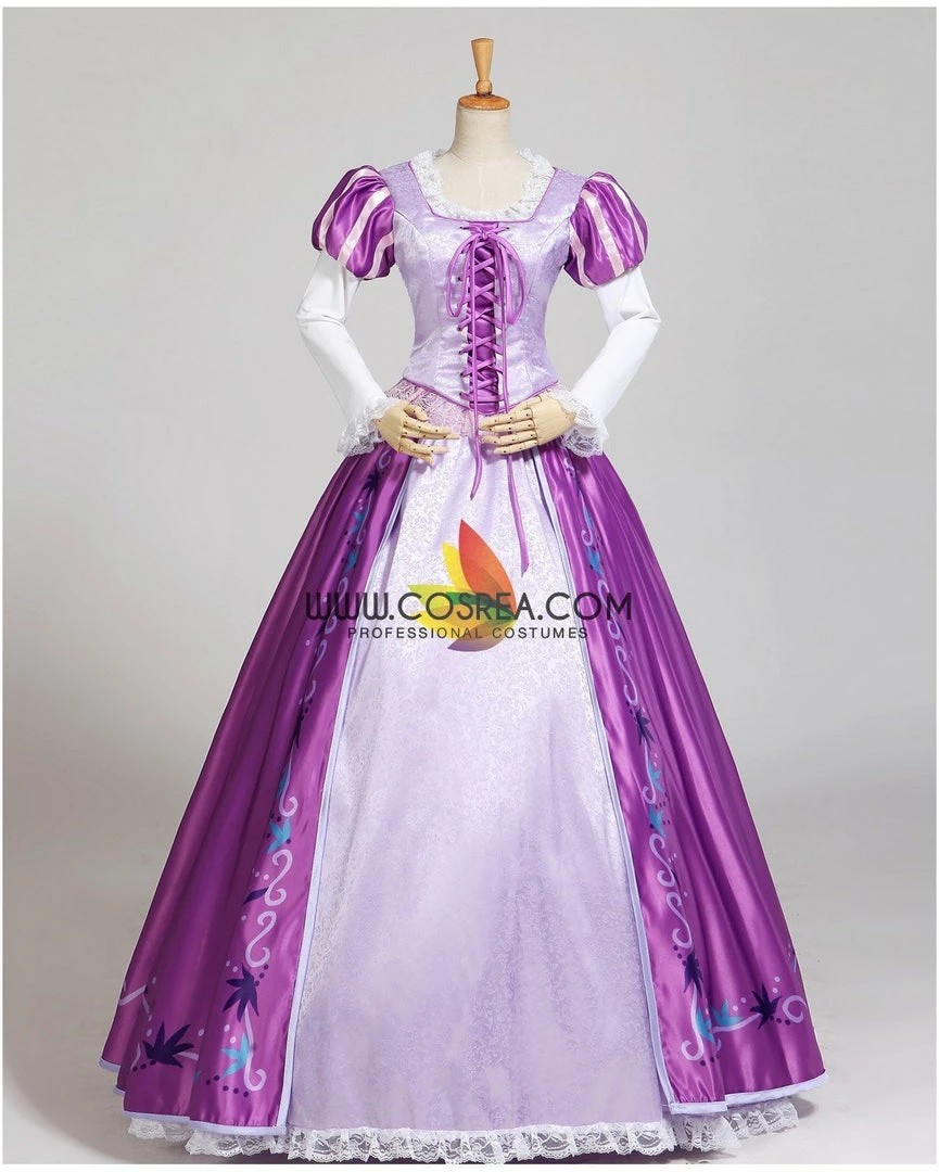 Cosrea Rapunzel Classic Floral Brocade Cosplay Costume Disney Inspired 4 Cosrea Rapunzel Classic Floral Brocade Cosplay Costume Disney Inspired