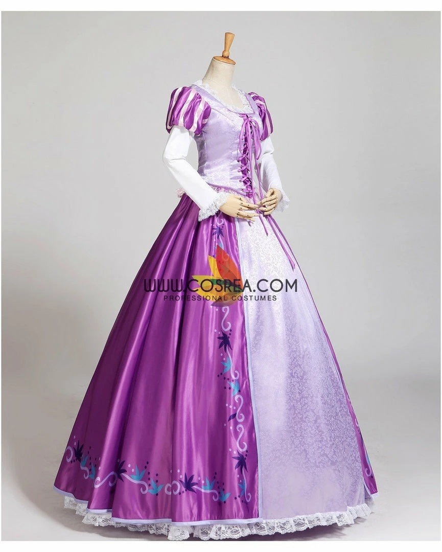Cosrea Rapunzel Classic Floral Brocade Cosplay Costume Disney Inspired 5 Cosrea Rapunzel Classic Floral Brocade Cosplay Costume Disney Inspired