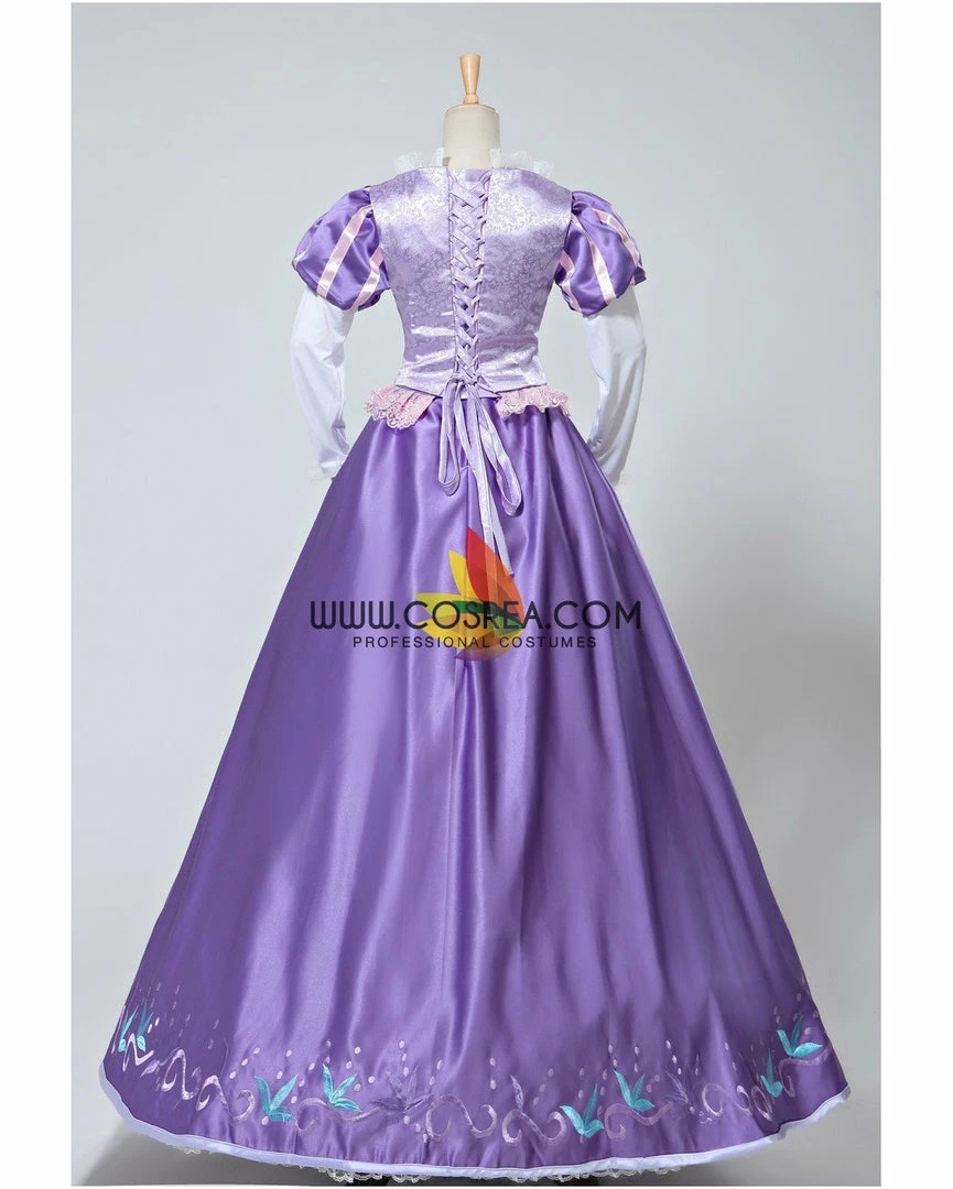 Cosrea Rapunzel Embroidered Brocade Satin Cosplay Costume 7 Cosrea Rapunzel Embroidered Brocade Satin Cosplay Costume