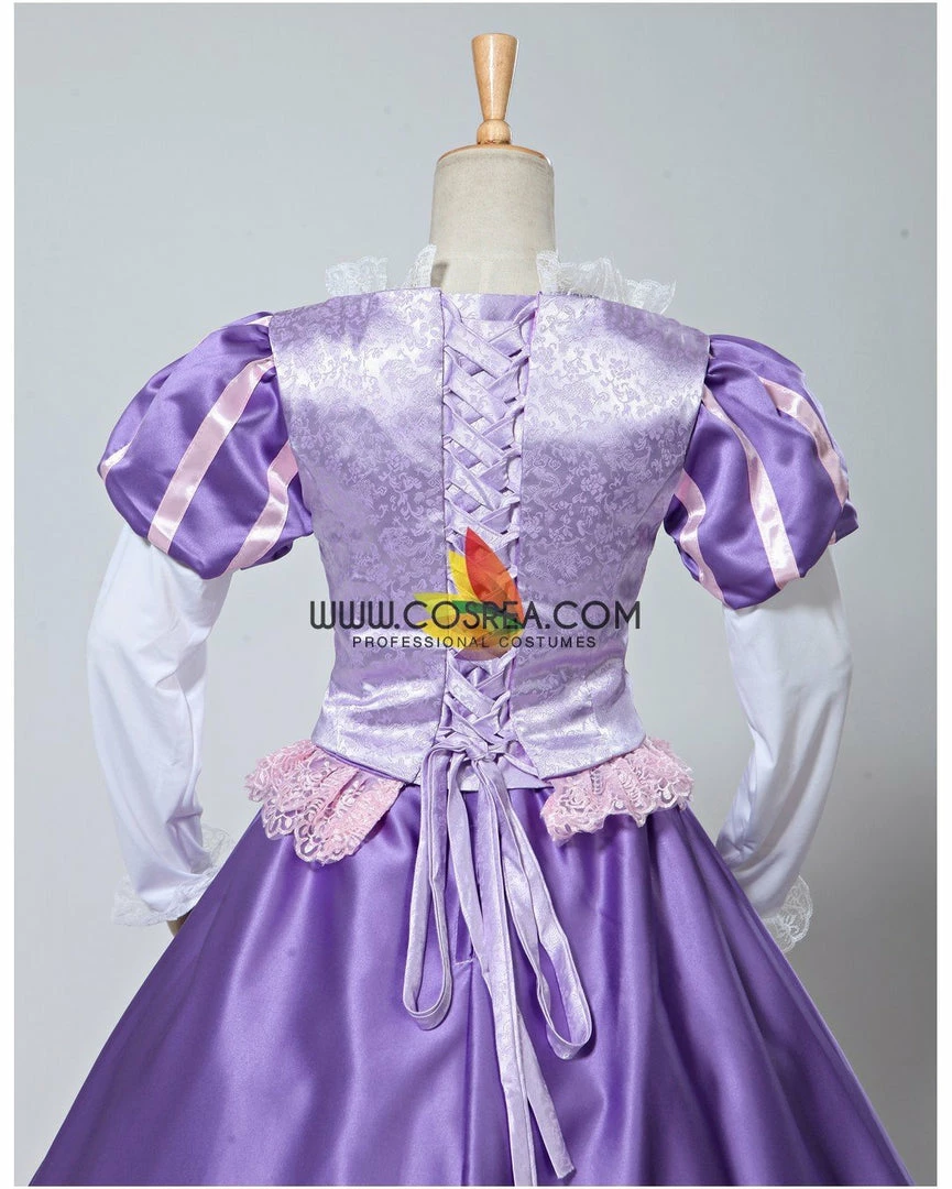 Cosrea Rapunzel Embroidered Brocade Satin Cosplay Costume 9 Cosrea Rapunzel Embroidered Brocade Satin Cosplay Costume