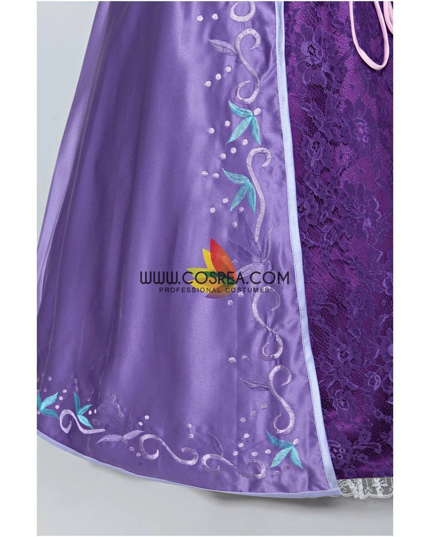 Cosrea Rapunzel Embroidered Brocade Satin Cosplay Costume 8 Cosrea Rapunzel Embroidered Brocade Satin Cosplay Costume