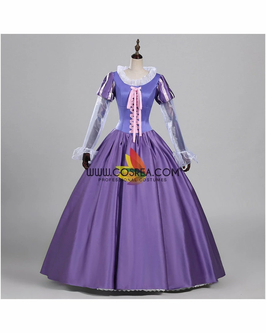 Cosrea Rapunzel Orchid Purple Satin Cosplay Costume Disney Inspired 4 Cosrea Rapunzel Orchid Purple Satin Cosplay Costume Disney Inspired