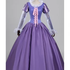 Cosrea Rapunzel Orchid Purple Satin Cosplay Costume Disney Inspired