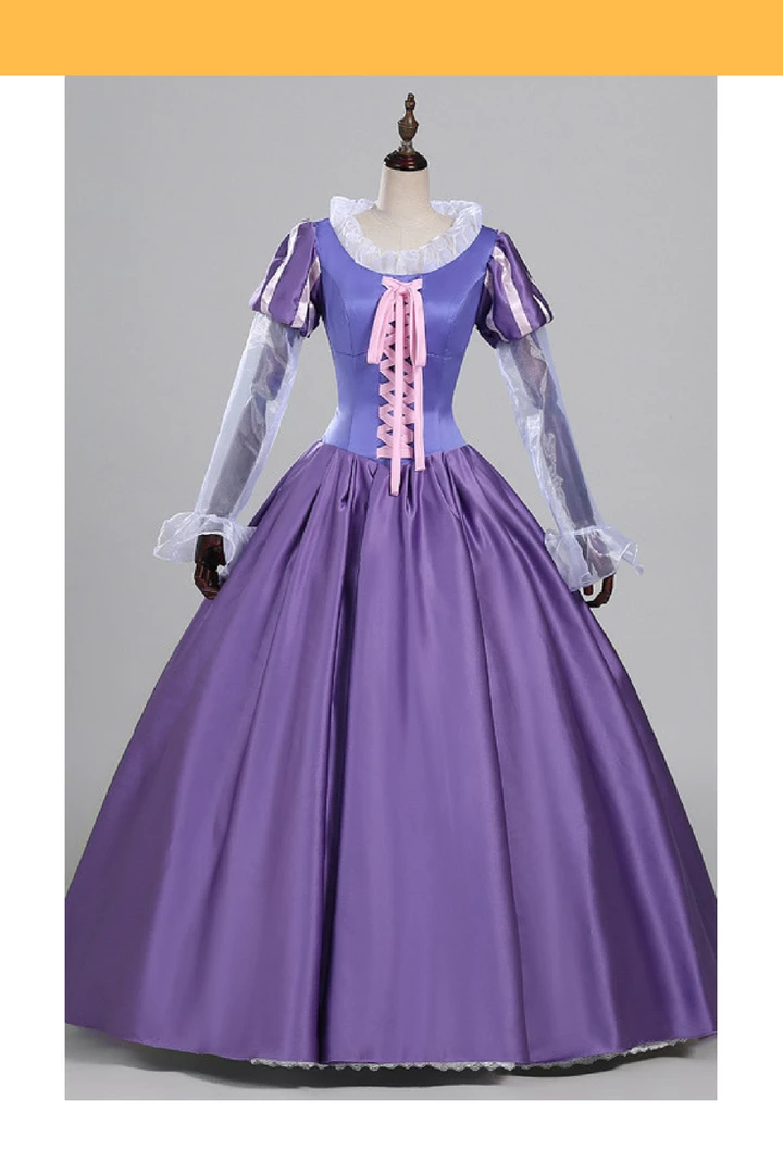 Cosrea Rapunzel Orchid Purple Satin Cosplay Costume Disney Inspired 3 Cosrea Rapunzel Orchid Purple Satin Cosplay Costume Disney Inspired