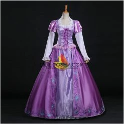 Cosrea Rapunzel Park Inspired Brocade Satin Cosplay Costume 12 Cosrea Rapunzel Park Inspired Brocade Satin Cosplay Costume