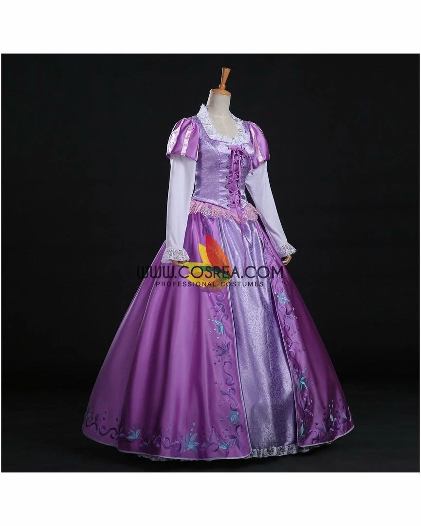 Cosrea Rapunzel Park Inspired Brocade Satin Cosplay Costume 5 Cosrea Rapunzel Park Inspired Brocade Satin Cosplay Costume