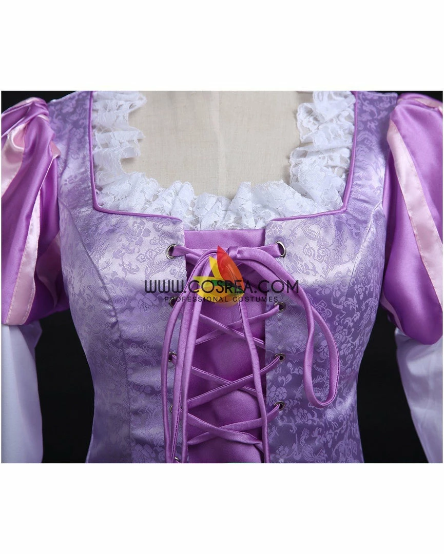 Cosrea Rapunzel Park Inspired Brocade Satin Cosplay Costume 9 Cosrea Rapunzel Park Inspired Brocade Satin Cosplay Costume