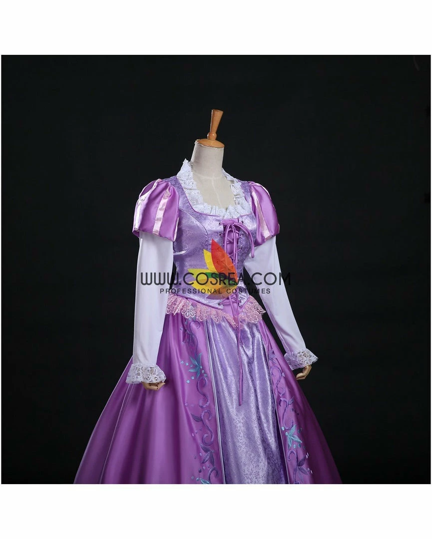 Cosrea Rapunzel Park Inspired Brocade Satin Cosplay Costume 8 Cosrea Rapunzel Park Inspired Brocade Satin Cosplay Costume