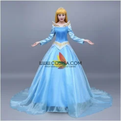 Cosrea Sleeping Beauty Aurora Blue Tulle Overlayer Cosplay Costume