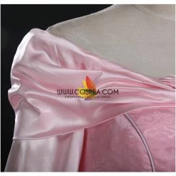 Cosrea Disney Inspired Sleeping Beauty Aurora Blush Pink Brocade Satin Cosplay Costume