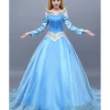 Cosrea Sleeping Beauty Aurora Blue Tulle Overlayer Cosplay Costume
