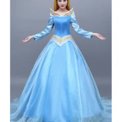Cosrea Sleeping Beauty Aurora Blue Tulle Overlayer Cosplay Costume
