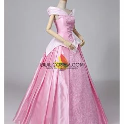 Cosrea Sleeping Beauty Aurora Classic Brocade Satin Cosplay Costume