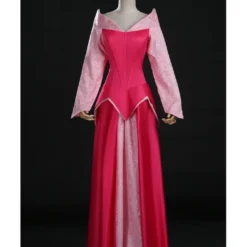 Cosrea Disney Inspired Sleeping Beauty Aurora Park Inspired Brocade Satin Cosplay Costume
