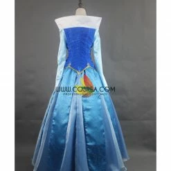 Cosrea Sleeping Beauty Aurora Embroidered Blue Velvet Cosplay Costume Disney Inspired