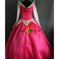 Cosrea Disney Inspired Sleeping Beauty Aurora Multilayer With Train Cosplay Costume