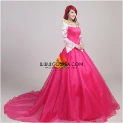 Cosrea Disney Inspired Sleeping Beauty Aurora Multilayer With Train Cosplay Costume