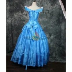 Cosrea Sleeping Beauty Aurora Park Inspired Blue Brocade Cosplay Costume Disney Inspired