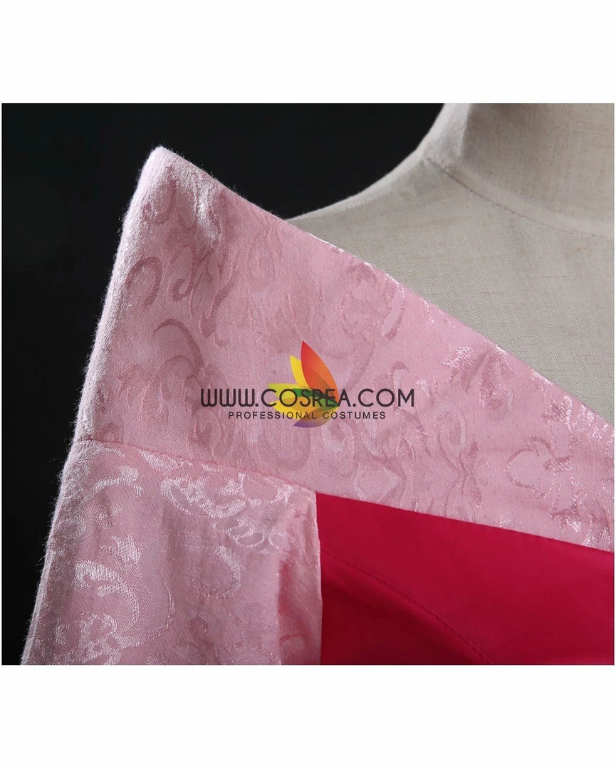 Cosrea Disney Inspired Sleeping Beauty Aurora Park Inspired Brocade Satin Cosplay Costume 9 Cosrea Disney Inspired Sleeping Beauty Aurora Park Inspired Brocade Satin Cosplay Costume