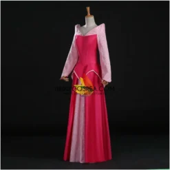 Cosrea Disney Inspired Sleeping Beauty Aurora Park Inspired Brocade Satin Cosplay Costume 14 Cosrea Disney Inspired Sleeping Beauty Aurora Park Inspired Brocade Satin Cosplay Costume