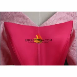 Cosrea Disney Inspired Sleeping Beauty Aurora Park Inspired Brocade Satin Cosplay Costume 18 Cosrea Disney Inspired Sleeping Beauty Aurora Park Inspired Brocade Satin Cosplay Costume