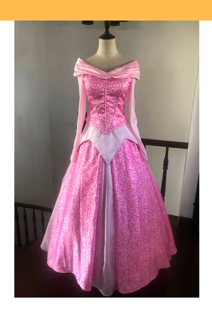 Cosrea Sleeping Beauty Aurora Park Inspired Satin Cosplay Costume Disney Inspired 3 Cosrea Sleeping Beauty Aurora Park Inspired Satin Cosplay Costume Disney Inspired